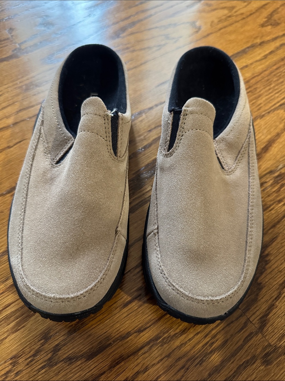 L.L. Bean Women’s Slip-On Suede Casual Shoes - Taupe
